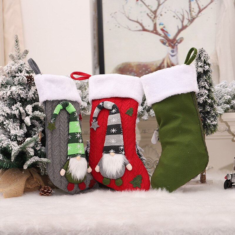 Personalized Knitted Christmas Stockings Custom Name Christmas Stockings Family Christmas Stockings Knit Christmas Stockings