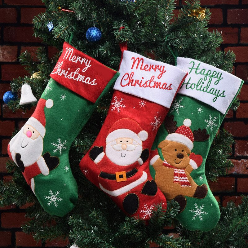 Christmas Stockings Christmas Decorations Christmas Tree Pendant Christmas Eve Old Man Elk Christmas Gift Bag Candy Bag